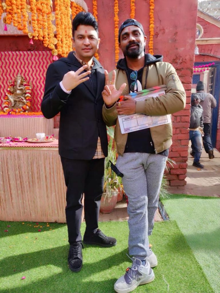 Bhushan Kumar and Remo D'Souza's on sets of Street Dancer 3D