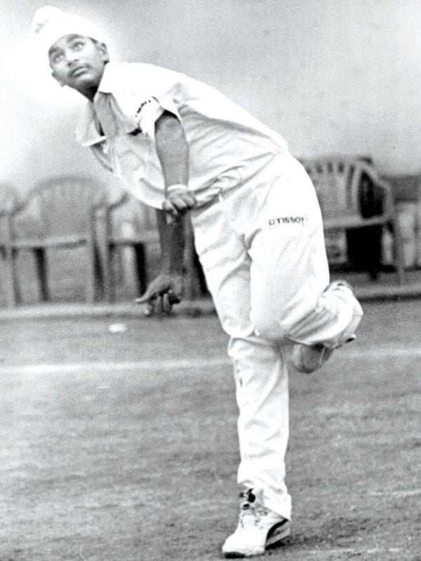 Angad Bedi playing cricket under 19