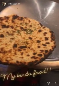 Kriti Sanon enjoying food in Chandigarh