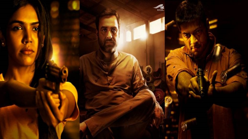 Sriya Pilgaonkar, Pankaj Tripathi and Ali Fazal in Mirzapur