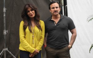 Saif Ali Khan and Chitrangada Singh on sets of Baazar