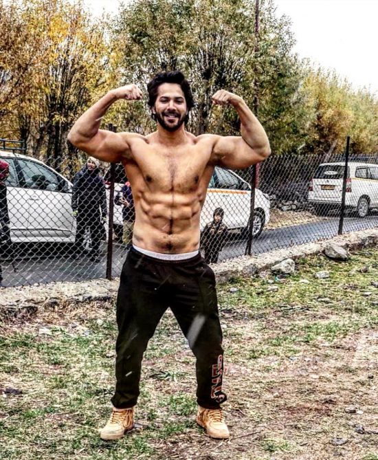 Varun Dhawan bare-chested
