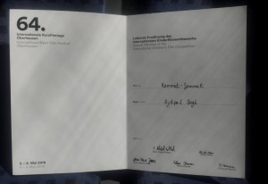 Rammat Gammat at 64th International Short Film Festival Oberhausen, Germany- received special mention