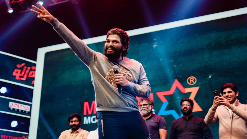 Allu Arjun at Pushparaj launch event