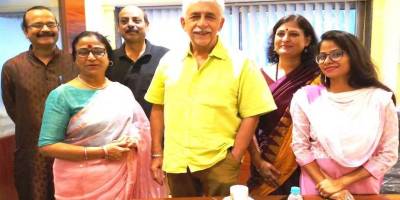 Naseeruddin Shah at Jashn-e-Premchand Finale with team Lucknow