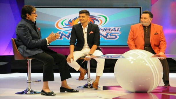 Amitabh Bachchan and Rishi Kapoor at Kent Cricket Live, Star Sports Show