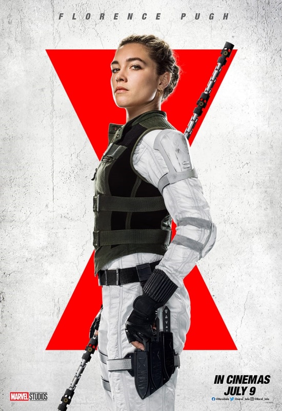 Florence Pugh stars as Yelena Belova in Black Widow