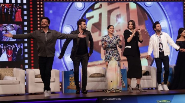 Anil Kapoor, Maniesh Paul, Sonam Kapoor and Rajkummar Rao at TV Ka Dum