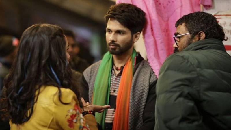 Shahid Kapoor, Shraddha Kapoor and director Shree Narayan Singh on sets of Batti Gul Meter Chalu
