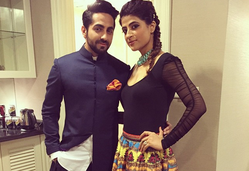 Ayushmann Khurrana with wife and debutant director Tahira Kashyap