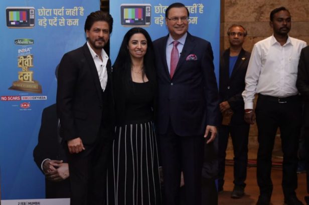 Shah Rukh Khan Ritu Dhawan and Rajat Sharma at TV Ka Dum