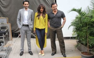 Saif Ali Khan and Chitrangada Singh on sets of Baazar