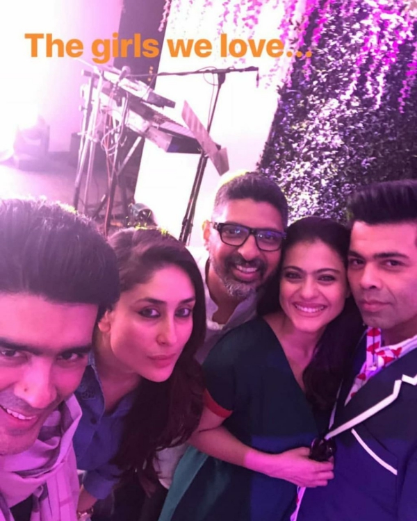 Manish Malhotra, Kareena Kapoor Khan, Kajol, Karan Johar at Hiroo Johar's 75 birthday celebration
