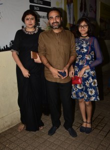 Fukrey Returns Screening - Pankaj Tripathi with Family