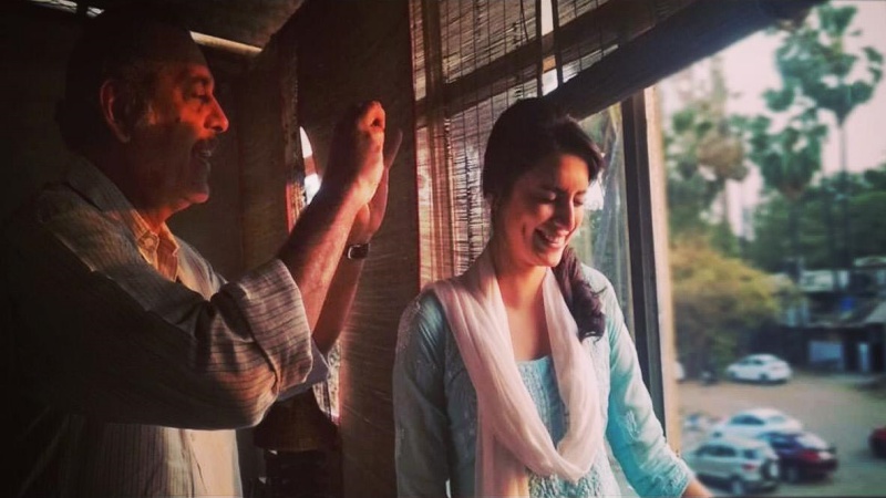 Lekha Prajapati and Shishir Sharma while shooting for Girl in Amber