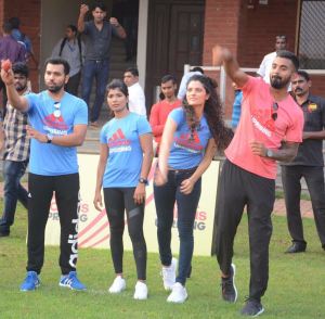 Rohil Sharma, KL Rahul, Saiyami Kher at Adidas Uprising 3.0 race