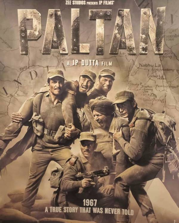 Paltan Poster- starring Arjun Rampal, Sonu Sood, Gurmeet Choudhary, Harshvardhan Rane, Siddhant Kapoor among others