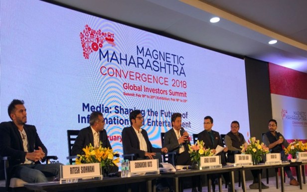 SRK and Ritesh Sidhwani at Magnetic Maharashtra Convergence Summit of Global Investors