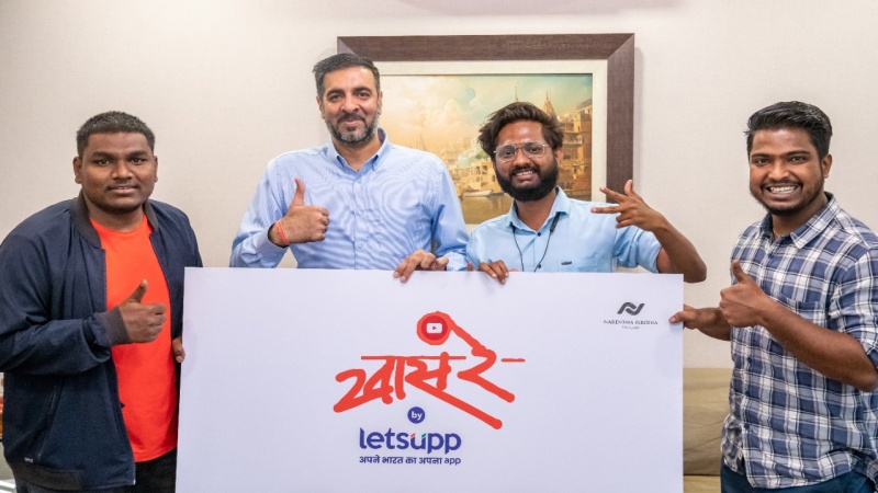 Narendra Firodia with team Letupp App and Kaas Re TV