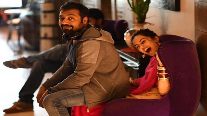 Taapsee Pannu, Anurag Kashyap on sets of Manmarziyaan