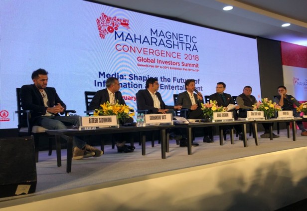 SRK and Ritesh Sidhwani at Magnetic Maharashtra Convergence Summit of Global Investors