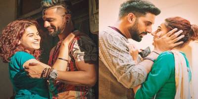 Taapsee Pannu with Vicky Kaushal and Abhishek Bachchan in Manmarziyaan