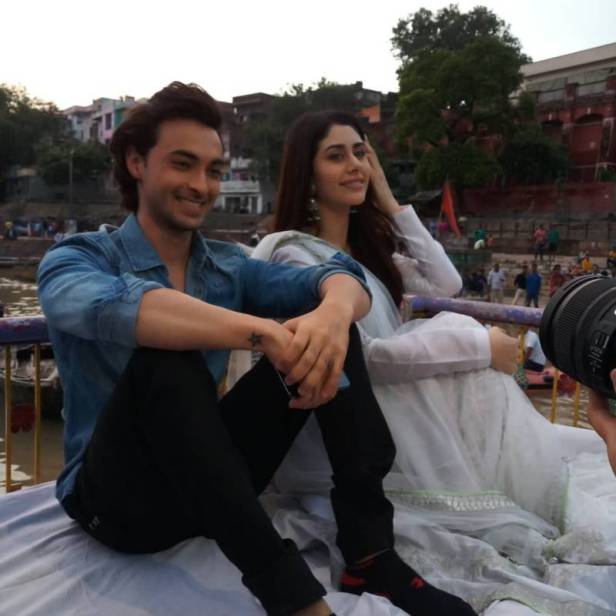 Aayush Sharma and Warina Hussain at Varanasi