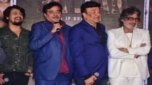 Sonu Nigam, Shatrughan Sinha , Anu Malik and Shakti Kapoor at Paltan Musical Night