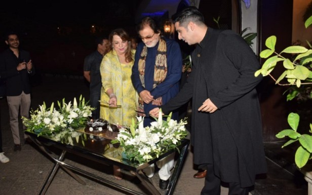 Sanjay Khan, Zarine Khan and Zayed Khan at Sanjay Khan's birthday celebration