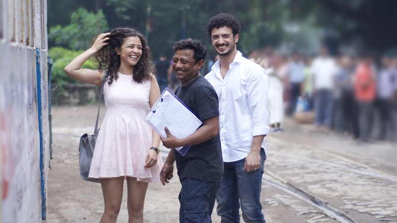 Onir with Zain Khan Durrani and Geetanjali Thapa while shooting for Kuchh Bheege Alfaaz