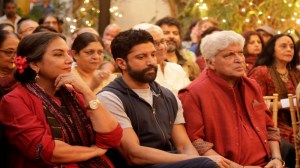 Shabana Azmi, Farhan Akhtar and Javed Akhtar at Kaifi Azmi’s centenary celebrations