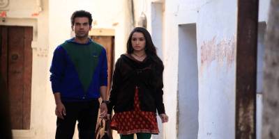 Rajkummar Rao and Sharddha Kapoor on sets of Stree