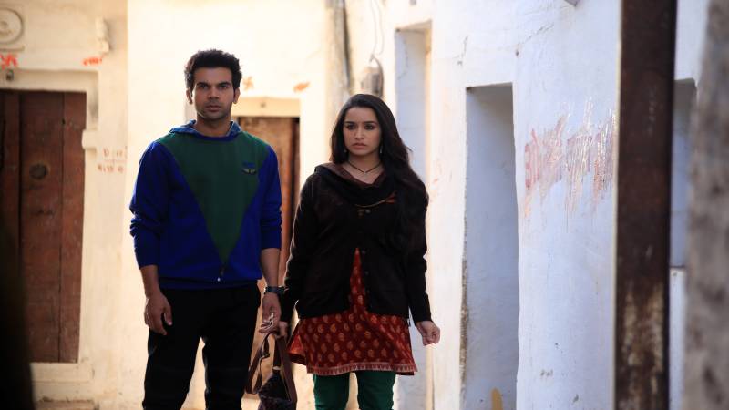 Rajkummar Rao and Sharddha Kapoor on sets of Stree