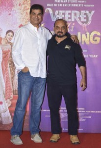 Director Asshu Trikha and Dr. Rajesh Bakshi at Veerey ki Wedding trailer launch