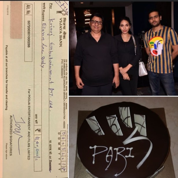 Pari makers- Vashu Bhagnani, Prernaa Arora, Arjun N Kapoor celebrated its success