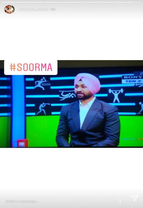Sandeep Singh as commentator for Hockey at the Common Wealth games 2018