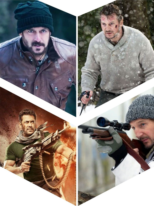 Liam Neeson in The Grey; Salman Khan in Tiger Zinda Hai