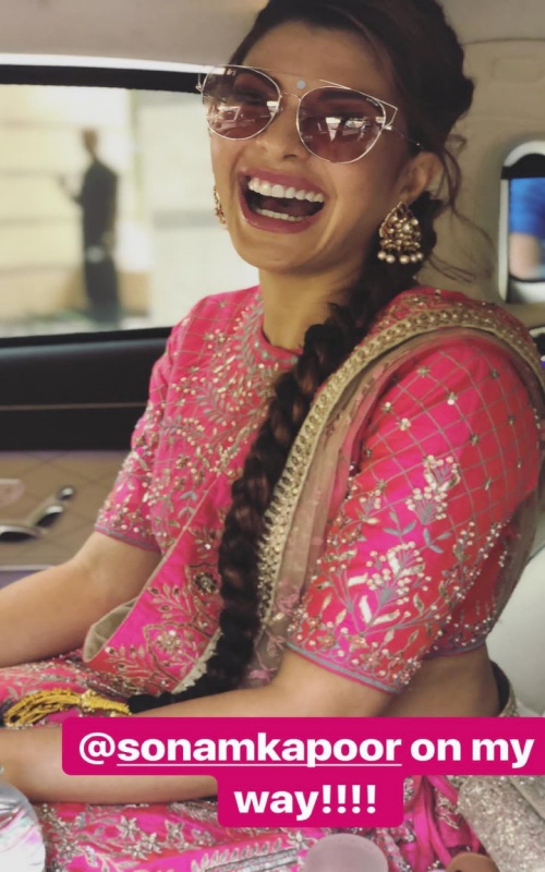 Jacqueline Fernandez at Sonam Ki Shaadi - Sonam Kapoor and Anand Ahuja got  married 