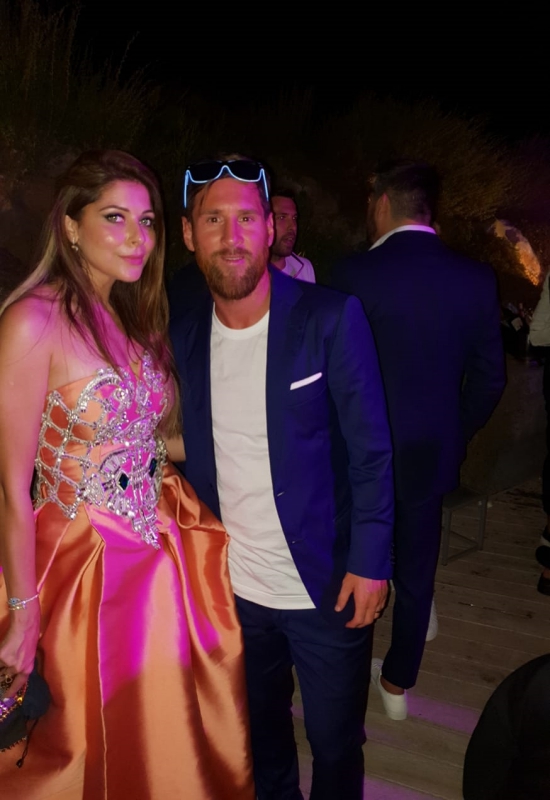 Kanika Kapoor with Lionel Messi