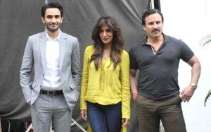 Saif Ali Khan and Chitrangada Singh on sets of Baazar