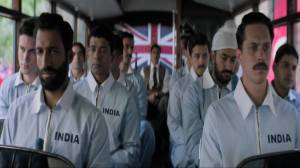 Vineet Kumar Singh, Kunal Kapoor and Akshay Kumar with Gold hockey team