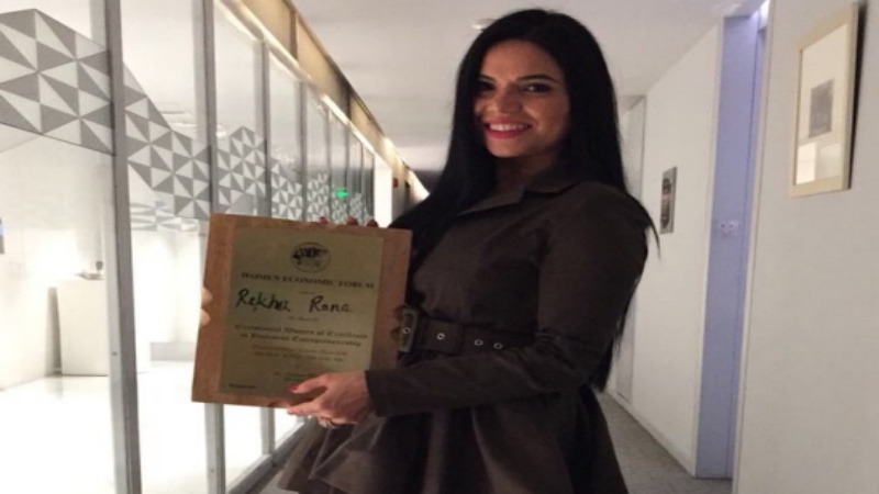 Actress Rekha Rana felicitated by ‘Women Economic Forum 2018’