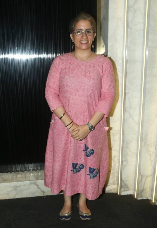 Guneet Monga at pre-wedding bash of Shweta Tripathi and Chaitanya Sharma, aka Slow Cheeta in Mumbai