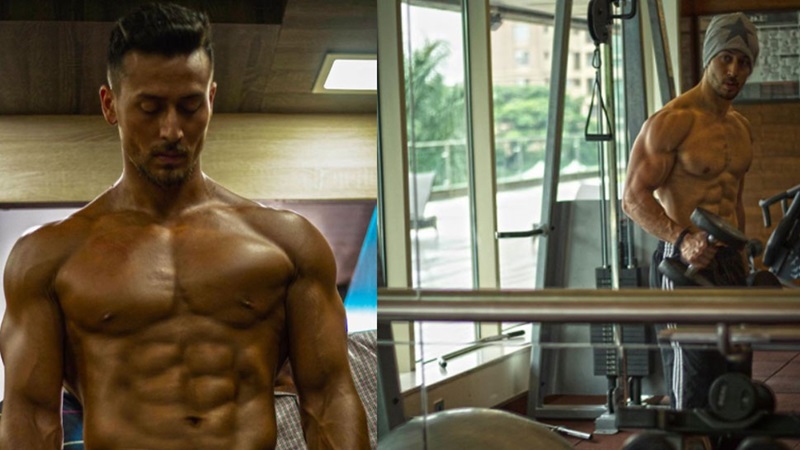 Tiger Shroff in Gym for Baaghi 2