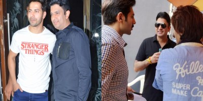 Bhushan Kumar with Varun Dhawan and Kartik Aaryan