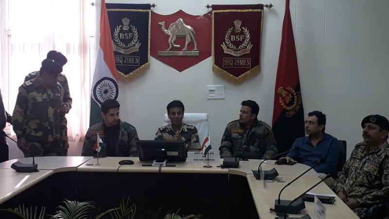 Aiyaary team with Jawans at BSF camp in Jaisalmer