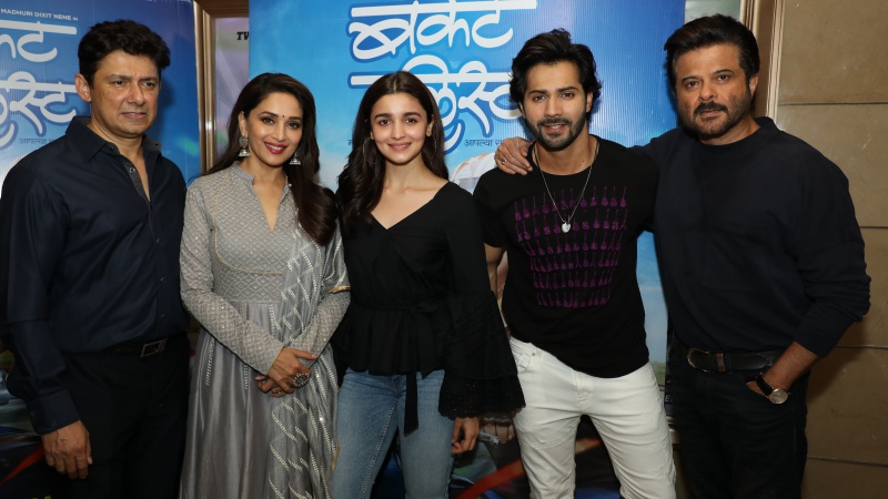 Dr. Ram Nene, Madhuri Dixit Nene, Alia Bhatt, Varun Dhawan and Anil Kapoor at Bucket List Special screening