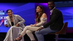 Sonam Kapoor, Kareena Kapoor Khan and Darren Sammy at Kent Cricket Live on Star Sports Network