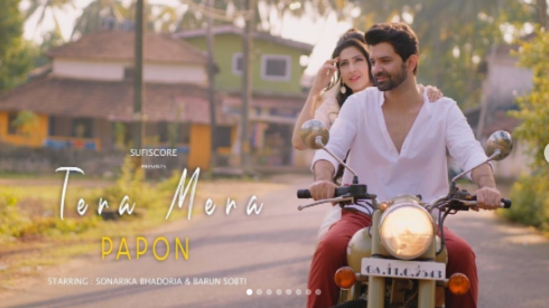Barun Sobti and Sonarika Bhadoria in 'Tera Mera' song