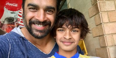 R Madhavan with his son Vedaant